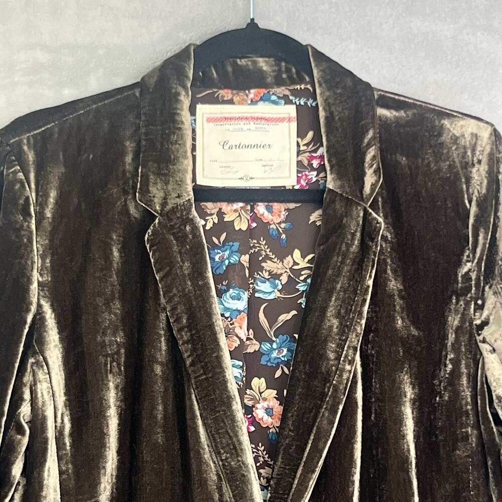 Velvet Blazer in green - Picture 3 of 14